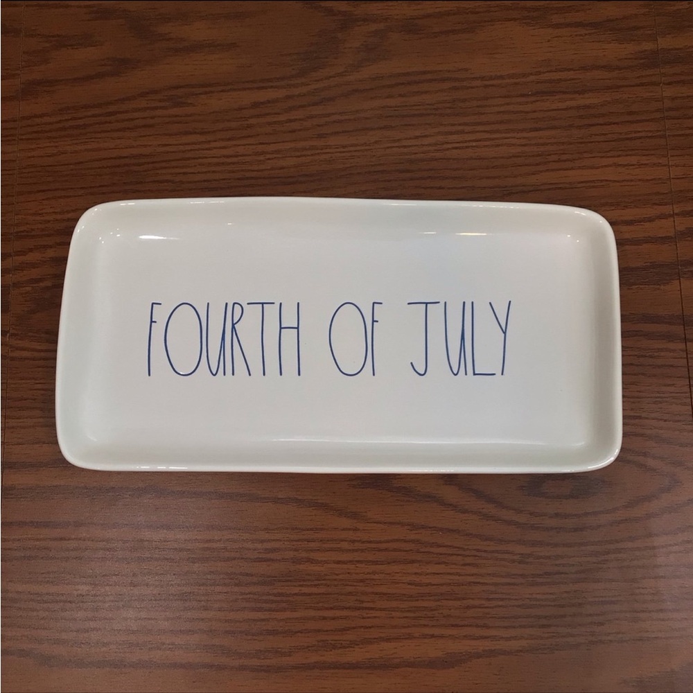 Rae Dunn White 'Fourth of July' Tray
